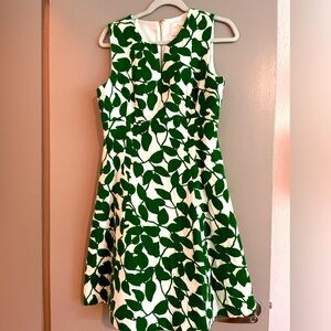 Kate spade green leaf pattern size 10 dress